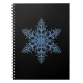 Blauw Snowflake Spiral Notitieboek (Voorkant)