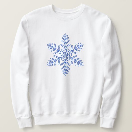 Blauw Snowflake Sweatshirt (Design voorkant)
