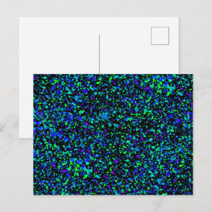Blauw Spatten - Ansichtkaart Briefkaart
