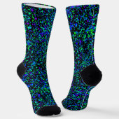 Blauw Spatten - Premium Soks Sokken (Gebogen)