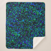 Blauw Spatten - Sherpa Dekbed Deken (Voorkant)