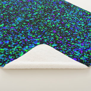 Blauw Spatten - Sherpa Dekbed Deken