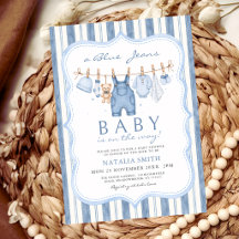 Blauw Spijkerbaby Spijkerklerenlijn Baby Shower
