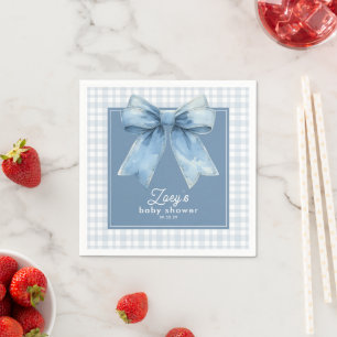 Blauw spijkerbroek baby baby shower papieren serve servet