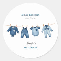 Blauw Spijkerbroek Baby Shower - Denim Thema