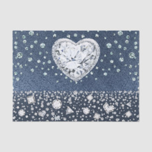 Blauw Spijkerbroek Denim & Diamanten Glitters Diam Tissuepapier