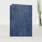 Blauw spijkerbroek Denim en kant bruiloft Programma (Achterkant)