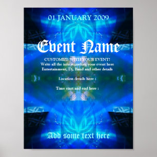 Blauw Spirit Evenement Poster Sjabloon #013