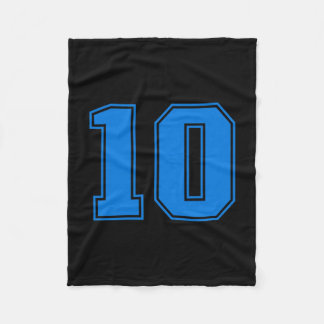 Blauw sportteam uni nummer #10 premium tri-blend  fleece deken
