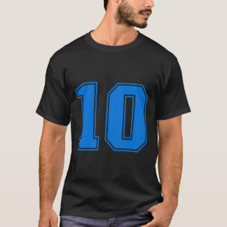 Blauw sportteam uni nummer #10 premium tri-blend  t-shirt