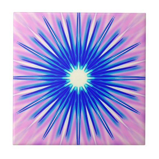 blauw springster tegeltje (Voorkant)