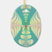 Blauw sprookje keramisch ornament (Achterkant)