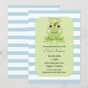 Blauw sprookjesboek Sprookje Prinses kikker Baby S Kaart
