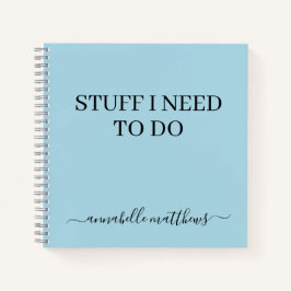 Blauw spul ik moet doen om Notitieboek aan te bied