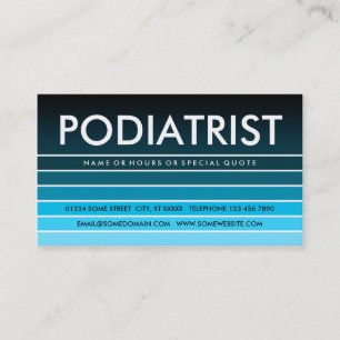 blauw staal PODIATRIST Visitekaartje