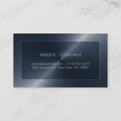 Blauw staal Visitekaartje (Achterkant)