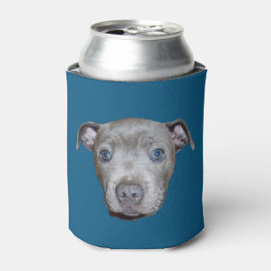 Blauw Staffordshire Bull Terrier gezicht, blauw Blikjeskoeler