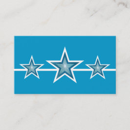 Blauw Star 3 sterren visitekaartje blauw