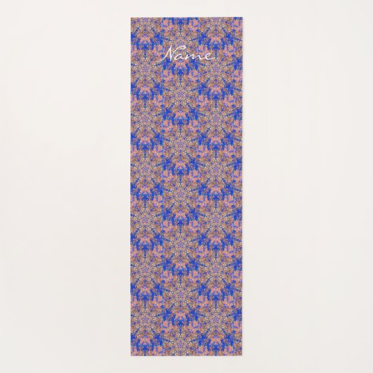 Blauw Star Leaves Pattern Thunder_Cove Yogamat (Achterkant)