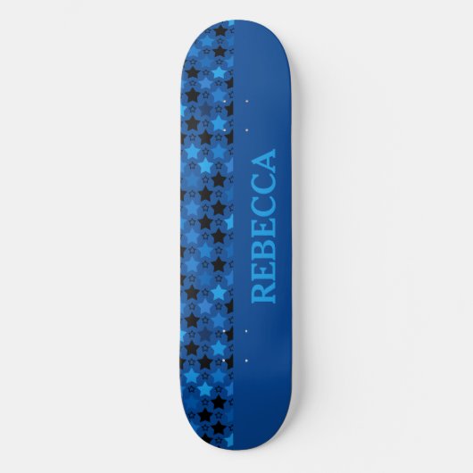 Blauw Star-patroon Skateboard (Voorkant)