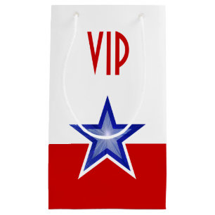 Blauw Star Red-afdruk VIP klein Cadeauzakje