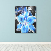 Blauw Stargazer verpakt Canvas (Insitu (Houten vloer))