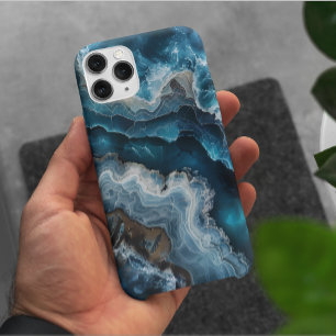 Blauw Steen Look Agaat Macro Fotografie Case-Mate iPhone 14 Pro Hoesje