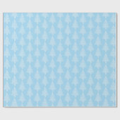 Blauw | Ster, helder kerstboompapier Cadeaupapier (Vlak)