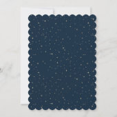 Blauw Sterren Kerstfeest Kaart (Achterkant)