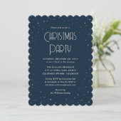 Blauw Sterren Kerstfeest Kaart (Staand voorkant)