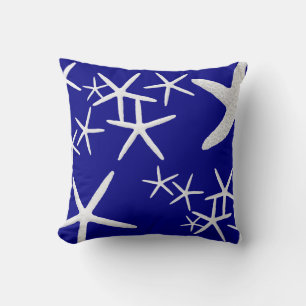 Blauw Stervis Patroon Decorative Kussen