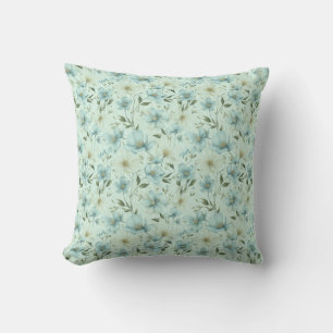 Blauw stijl floral damast patroon kussen