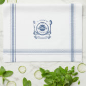 Blauw Stijl Frans Koken Aangepaste Naam Theedoek