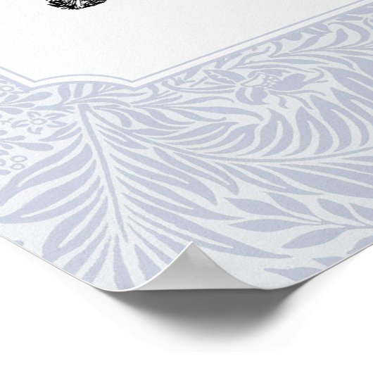 Blauw stijl, kinderkamer hond poster (Hoek)