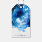 Blauw Stijlvol Modern Abstract Kleding Hang Label Cadeaulabel (Achterkant)