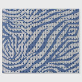 Blauw Stip & Gestreept Cadeaupapier (Vlak)