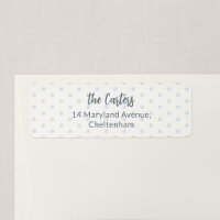 Blauw Stip Retouradreslabel