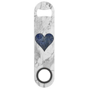 Blauw Stone Marmeren Patroon Speed Flessenopener