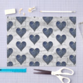 Blauw Stone Marmeren Patroon Tissuepapier (Craft)