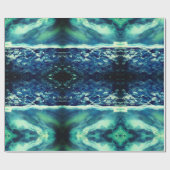 Blauw Storm Abstracte kunst Cadeaupapier (Vlak)