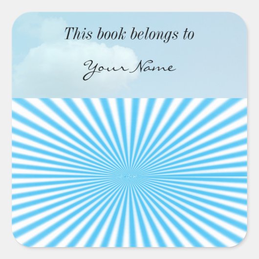 blauw stoutmoedig ontwerp vierkante sticker (Voorkant)