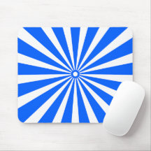 Blauw stralende burst-muisplaat – Modern geometris
