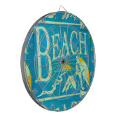 blauw strand dartbord (Voorkant Links)