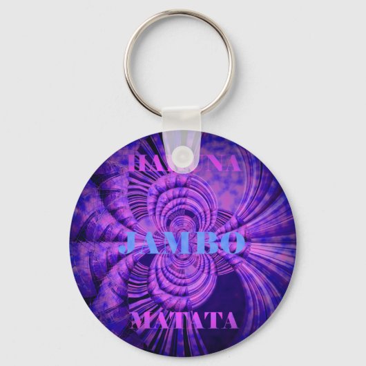 Blauw Strata Hakuna Matata Kenia Giraffe Geweven Sleutelhanger (Voorkant)