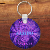 Blauw Strata Hakuna Matata Kenia Giraffe Geweven Sleutelhanger (Voorkant)