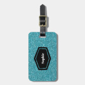 Blauw streep Aangepast Bagagelabel (Voorkant verticaal)