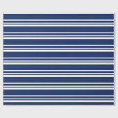 Blauw strippons WRAPPINGPAPIER Cadeaupapier (Vlak)