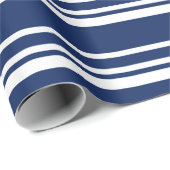 Blauw strippons WRAPPINGPAPIER Cadeaupapier (Rol Hoek)