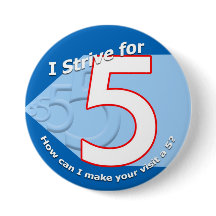 Blauw - Strive voor 5 Button