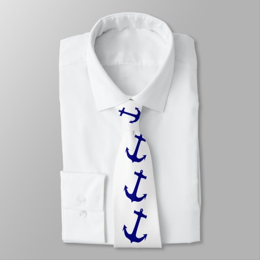 Blauw Stropdas Anchor (Gebonden)